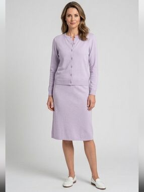 RODIER LILAC knit MIDI SKIRT